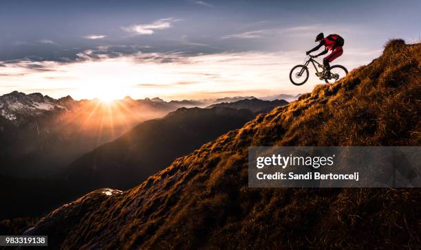 live the adventure - mountain bike stock pictures, royalty-free photos & images