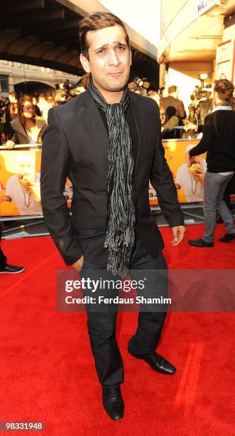 Jimi Mistry attends The Infidel: World Premiere Gala Screening at Hammersmith Apollo on April 8, 2010 in London, England.