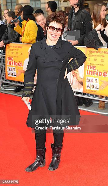 Ruby Wax attends The Infidel: World Premiere Gala Screening at Hammersmith Apollo on April 8, 2010 in London, England.