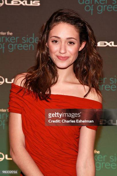 Actress Emmy Rossum attends the Darker Side of Green Climate Change Debate at Skylight West on March 30, 2010 in New York City.