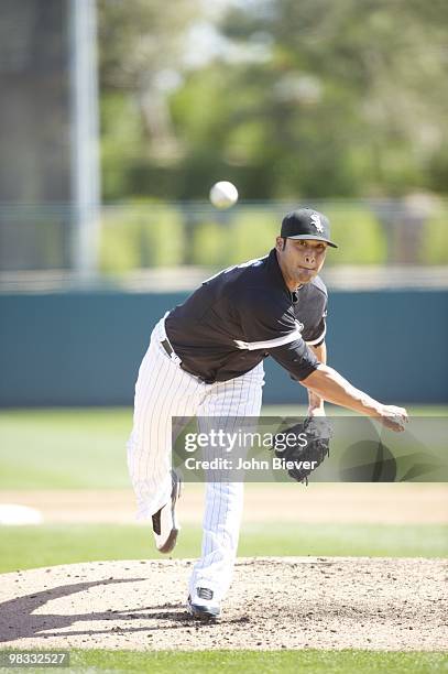 Chicago White Sox Sergio Santos in action, pitching vs Cleveland Indians during spring training at Camelback Ranch. Glendale, AZ 3/11/2010 CREDIT:...