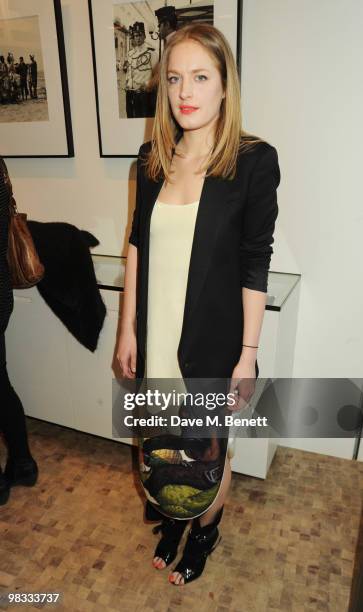 Polly Morgan attends the private view of Polly Morgan's exhibition 'Still Birth', at Other Criteria on April 8, 2010 in London, England.