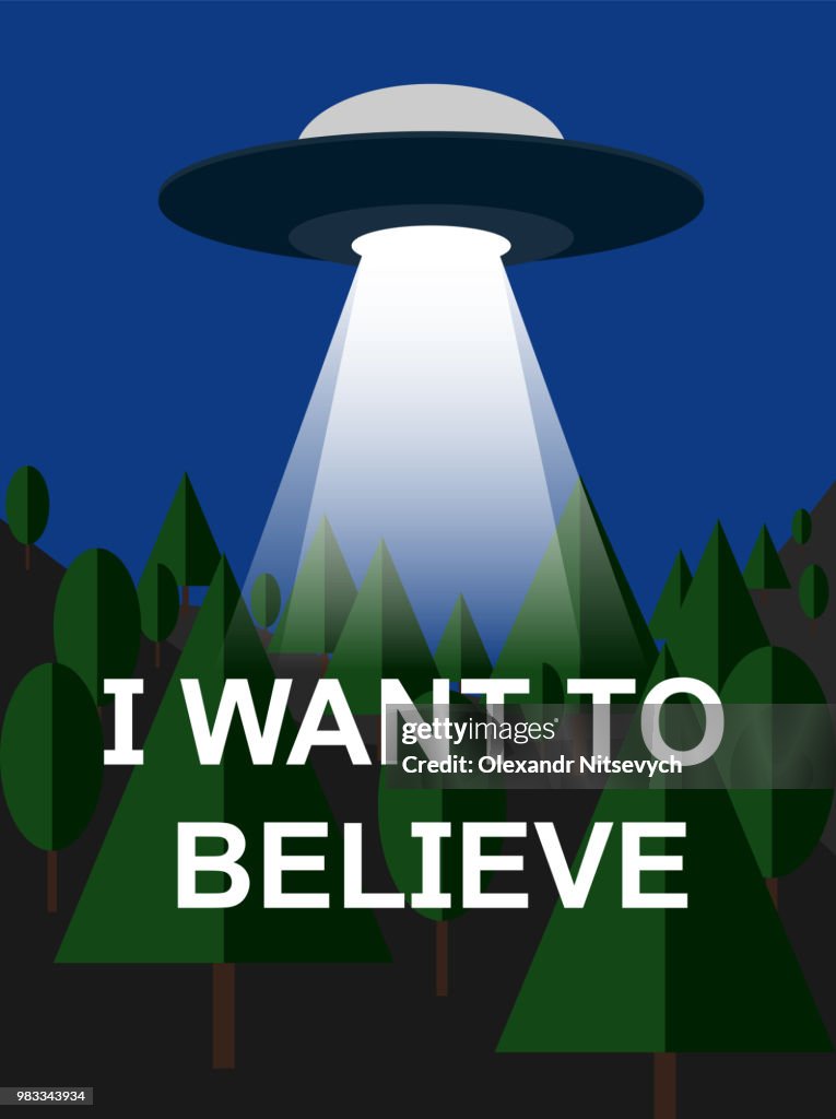I want to believe with background for world Ufo Day