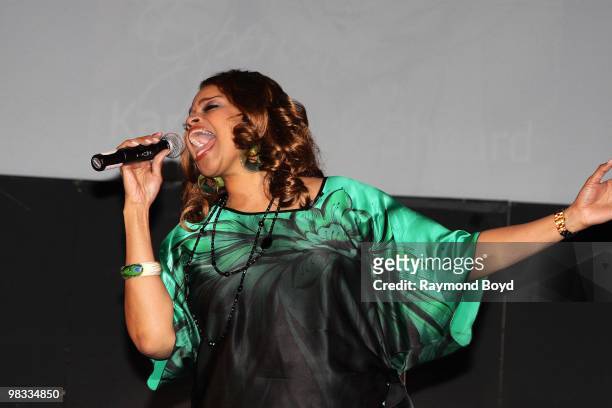 Singer Karen Clark Sheard performs at the DuSable Museum in Chicago, Illinois on APRIL 06, 2010.