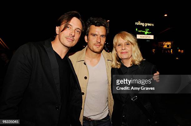 Donovan Leitch, Balthazar Getty and Gisela Getty attend the Anna Getty "Easy Green Organic: Cook Well, Eat Well, Live Well" Book Party at Rolling...