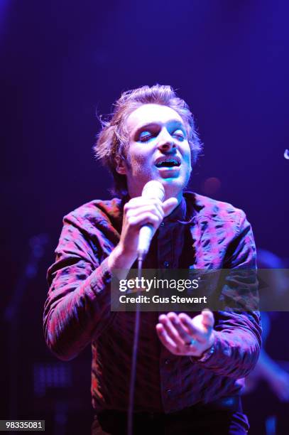 Paolo Nutini performs on stage at Royal Albert Hall on April 8, 2010 in London, England.