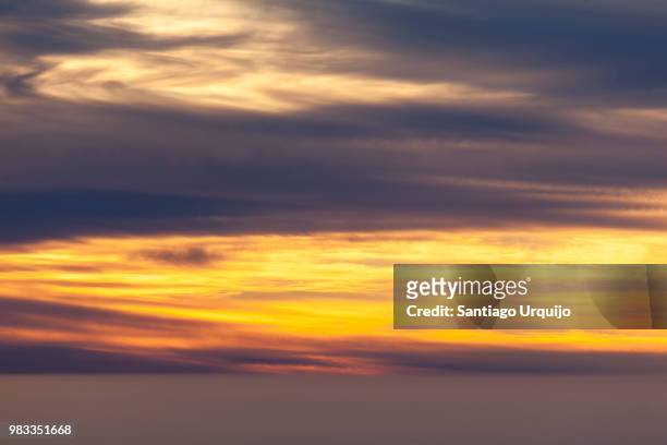 sunrise seen from teide national park - el teide national park stock-fotos und bilder