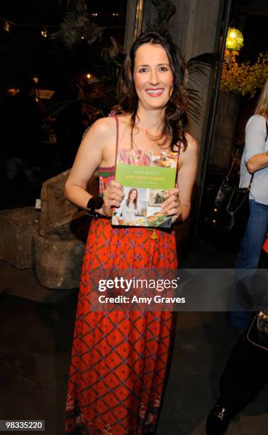 Writer Anna Getty attends the Anna Getty "Easy Green Organic: Cook Well, Eat Well, Live Well" Book Party at Rolling Greens on April 7, 2010 in Los...