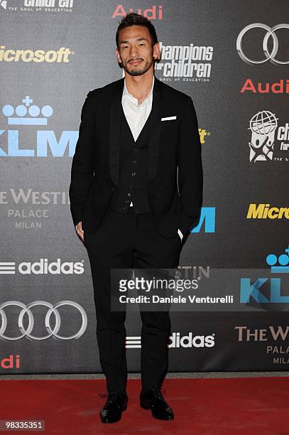 Hidetoshi Nakata attends the "Champions For Children" And Clarence Seedorf Hold First Annual Gala held at Castello Sforzesco on April 8, 2010 in...
