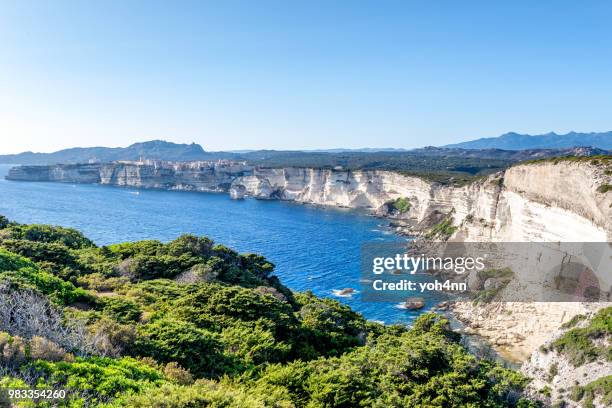 bonifacio - southern corsica - yoh4nn stock pictures, royalty-free photos & images