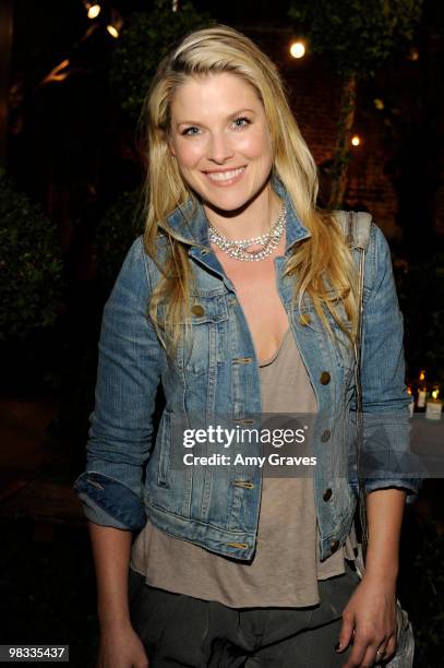 Actress Ali Larter attends the Anna Getty "Easy Green Organic: Cook Well, Eat Well, Live Well" Book Party at Rolling Greens on April 7, 2010 in Los...