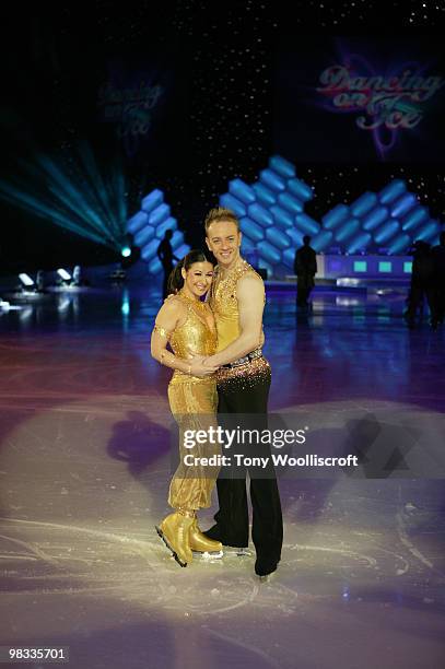 Haley Tamaddon and Dan Whiston attend the Dancing on Ice Tour photocall on April 8, 2010 in Sheffield, England.