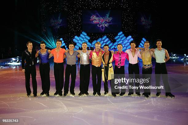 The Male Stars attend the Dancing on Ice Tour photocall on April 8, 2010 in Sheffield, England.