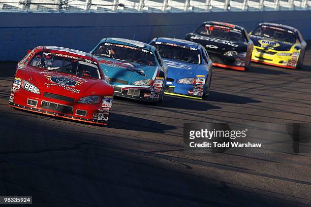 Michael Self, driver of the Johnny Walker/Motorway Chevrolet, drives during the Jimmie Johnson Foundation 100 NASCAR K&N Pro Series West at Phoenix...