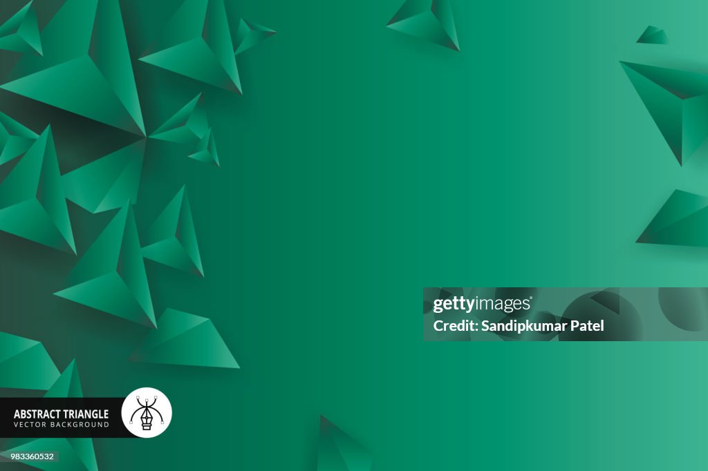 Abstract 3D Geometric, Polygonal, Triangle