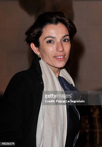 Actress Aure Atika arrives to attend the launch party for the 1.2.3 collection on April 8, 2010 in Paris, France.