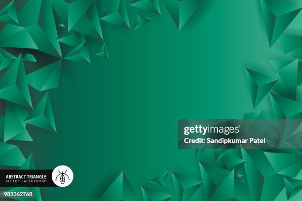 abstract 3d geometric, polygonal, triangle - gems stock illustrations