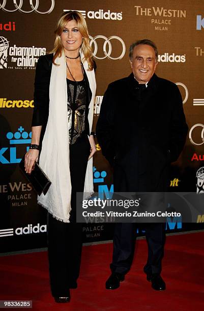 Raffaella Zardo and Emilio Fede attend ''Champions For Children'' First Annual Gala held at Castello Sforzesco on April 8, 2010 in Milan, Italy.