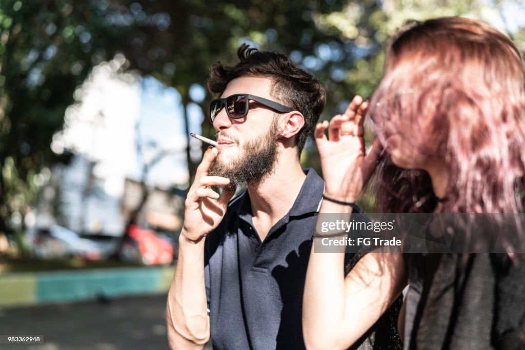 Young Couple Having Fun at Park