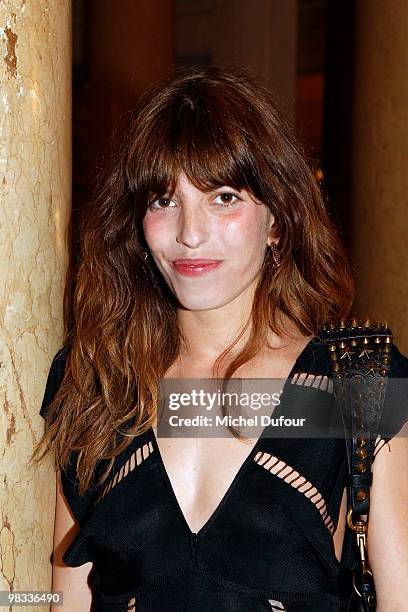 Lou Doillon attends the Eva Herzigova Collection For 1.2.3 Launch - Party on April 8, 2010 in Paris, France.