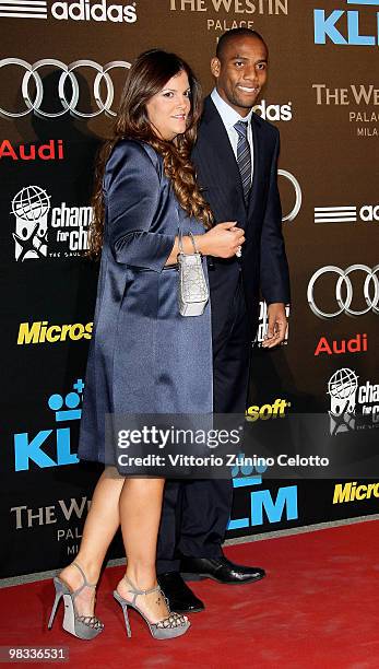 Douglas Maicon and his wife attend "Champions For Children" First Annual Gala held at Castello Sforzesco on April 8, 2010 in Milan, Italy.