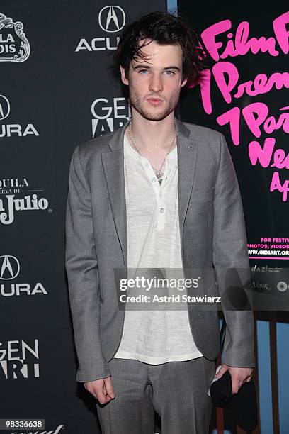 Actor Tom Sturridge attends the Gen Art Film Festival screening of "Waiting for Forever" at the School of Visual Arts Theater on April 8, 2010 in New...