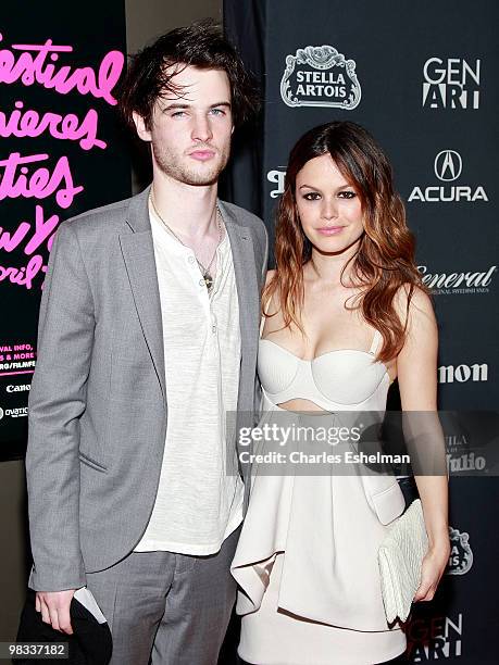 Actors Tom Sturridge and Rachel Bilson attend the premiere of "Waiting for Forever" at the SVA Theater on April 8, 2010 in New York City.