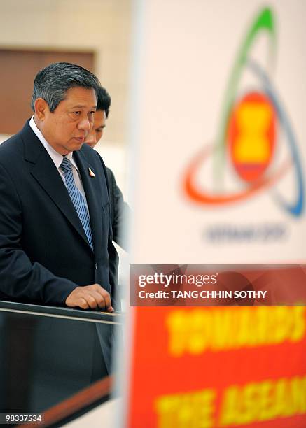 Indonesian President Susilo Bambang Yudhoyono attends the 16th Association of Southeast Asian Nations summit in Hanoi on April 9, 2010. Myanmar faced...