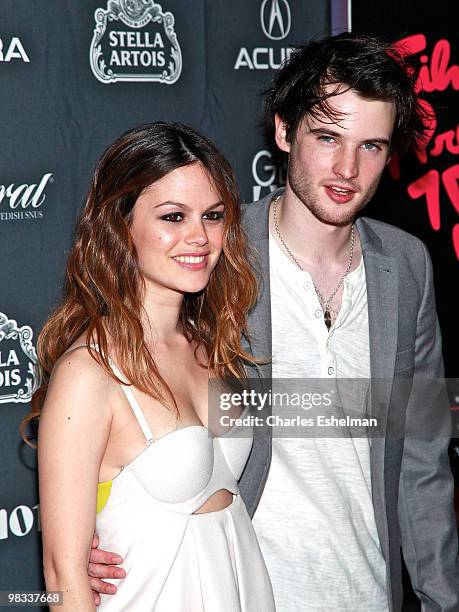 Actors Rachel Bilson and Tom Sturridge attend the premiere of "Waiting for Forever" at the SVA Theater on April 8, 2010 in New York City.