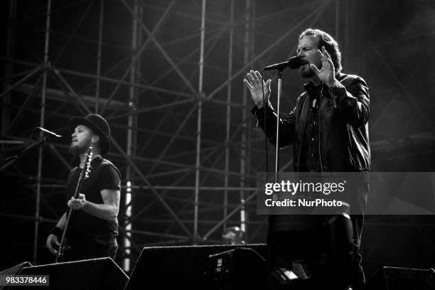 &quot;Pearl Jam live at Stadio Euganeo&quot; Concerto dei Pearl Jam a Padova presso lo Stadio Euganeo. Padova 24 Giugno 2018. In the Picture Eddie...