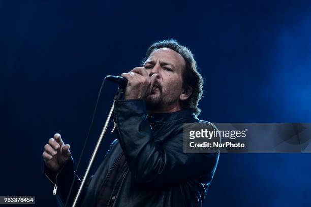 &quot;Pearl Jam live at Stadio Euganeo&quot; Concerto dei Pearl Jam a Padova presso lo Stadio Euganeo. Padova 24 Giugno 2018. In the Picture Eddie...