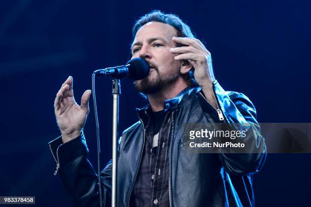 &quot;Pearl Jam live at Stadio Euganeo&quot; Concerto dei Pearl Jam a Padova presso lo Stadio Euganeo. Padova 24 Giugno 2018. In the Picture Eddie...