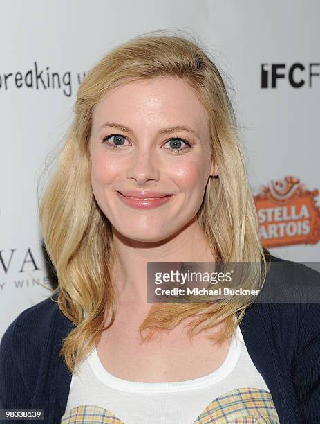 Actress Gillian Jacobs arrives at the premiere of IFC Films' "Breaking Upwards" at the Silent Movie Theatre on April 8, 2010 in Los Angeles,...