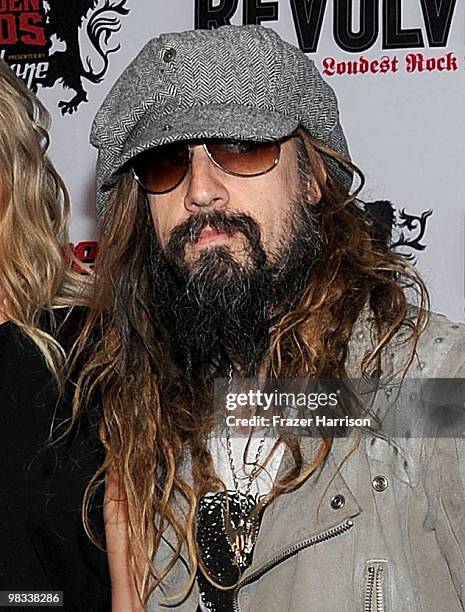 Musician Rob Zombie arrives at the 2nd annual Revolver Golden Gods Awards held at Club Nokia on April 8, 2010 in Los Angeles, California.