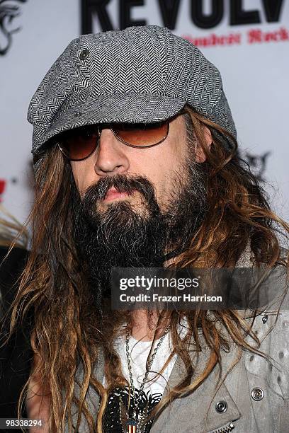 Musician Rob Zombie arrives at the 2nd annual Revolver Golden Gods Awards held at Club Nokia on April 8, 2010 in Los Angeles, California.