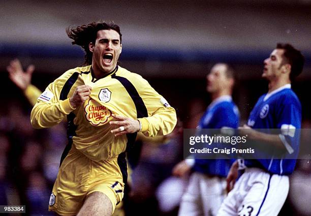 Michele Di Piedi celebrates his goal during the Nationwide 1st Division match between Birmingham City and Sheffield Wednesday played at St. Andrews,...
