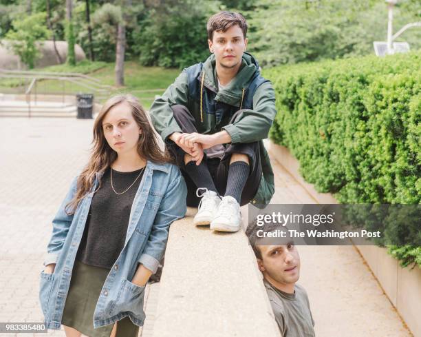 Flasher, from left Emma Baker, Taylor Mulitz and Daniel Saperstein and in Washington, D.C. Monday June 4, 2018.