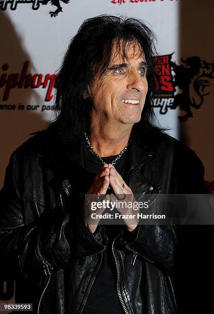 Musician Alice Cooper arrives at the 2nd annual Revolver Golden Gods Awards held at Club Nokia on April 8, 2010 in Los Angeles, California.