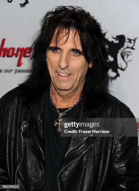 Musician Alice Cooper arrives at the 2nd annual Revolver Golden Gods Awards held at Club Nokia on April 8, 2010 in Los Angeles, California.