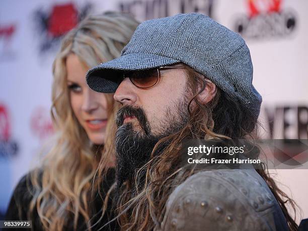 Actress Sheri Moon Zombie and musician/director Rob Zombie arrive at the 2nd annual Revolver Golden Gods Awards held at Club Nokia on April 8, 2010...