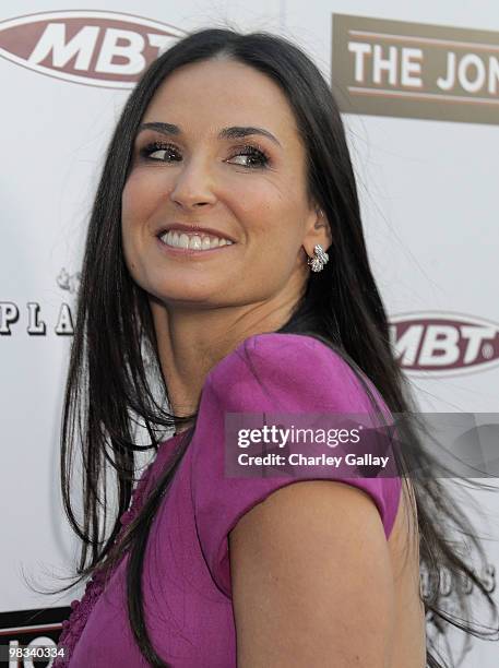 Actress Demi Moore arrives at Roadside Attractions & Echo Lake Entertainment's premiere of 'The Joneses' held at Arclight Hollywood Cinema on April...