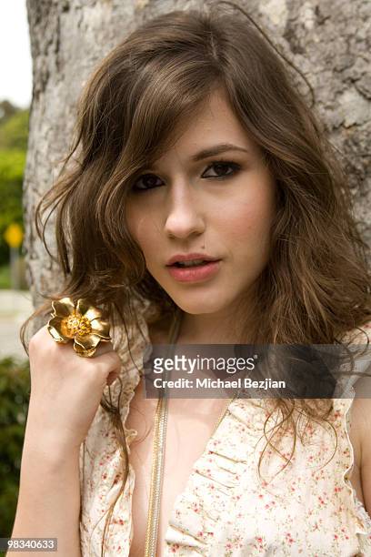 Actress Erin Sanders poses during a photo shoot on April 8, 2010 in Los Angeles, California.