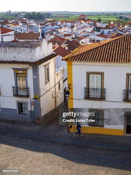 Street scene in Evora, Portugal.