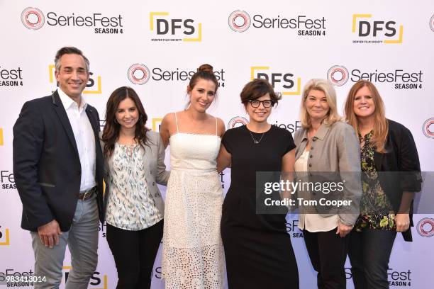 Blumhouse Co-President of TV Jeremy Gold, founders of SeriesFest Randi Kleiner and Kaily Smith Westbrook, CEO New Form Digital Kathleen Grace,...