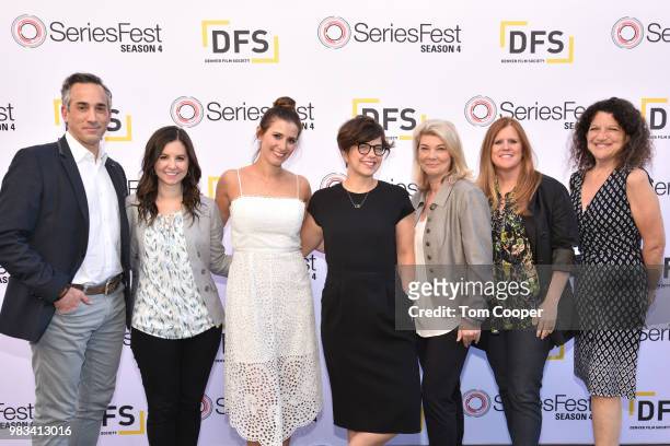 Blumhouse Co-President of TV Jeremy Gold, founders of SeriesFest Randi Kleiner and Kaily Smith Westbrook, CEO New Form Digital Kathleen Grace,...