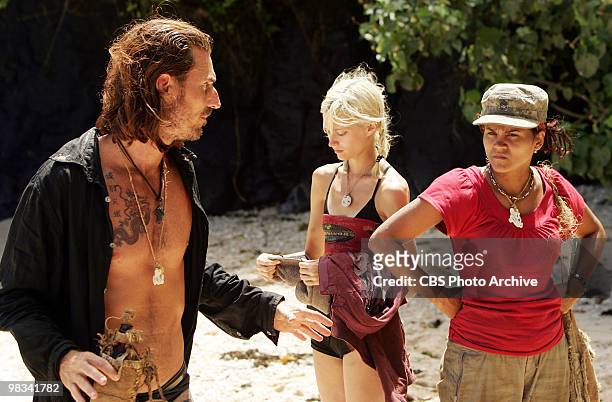 Benjamin "Coach" Wade, Courtney Yates and Sandra Diaz, during the seventh episode of SURVIVOR: HEROES VS. VILLAINS, Thursday, April 1 on the CBS...