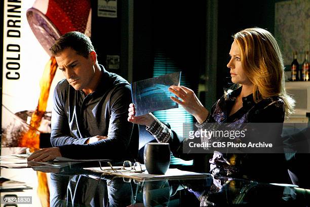 World's End" -- Nick and Catherine investigate the murder of a student at Catherine's daughter Lindsey's school, on CSI: CRIME SCENE INVESTIGATION,...