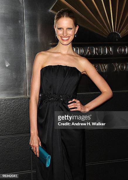 Model Karolina Kurkova attends the 7th Annual New Yorkers for Children Spring Dinner Dance at the Mandarin Oriental Hotel on April 8, 2010 in New...