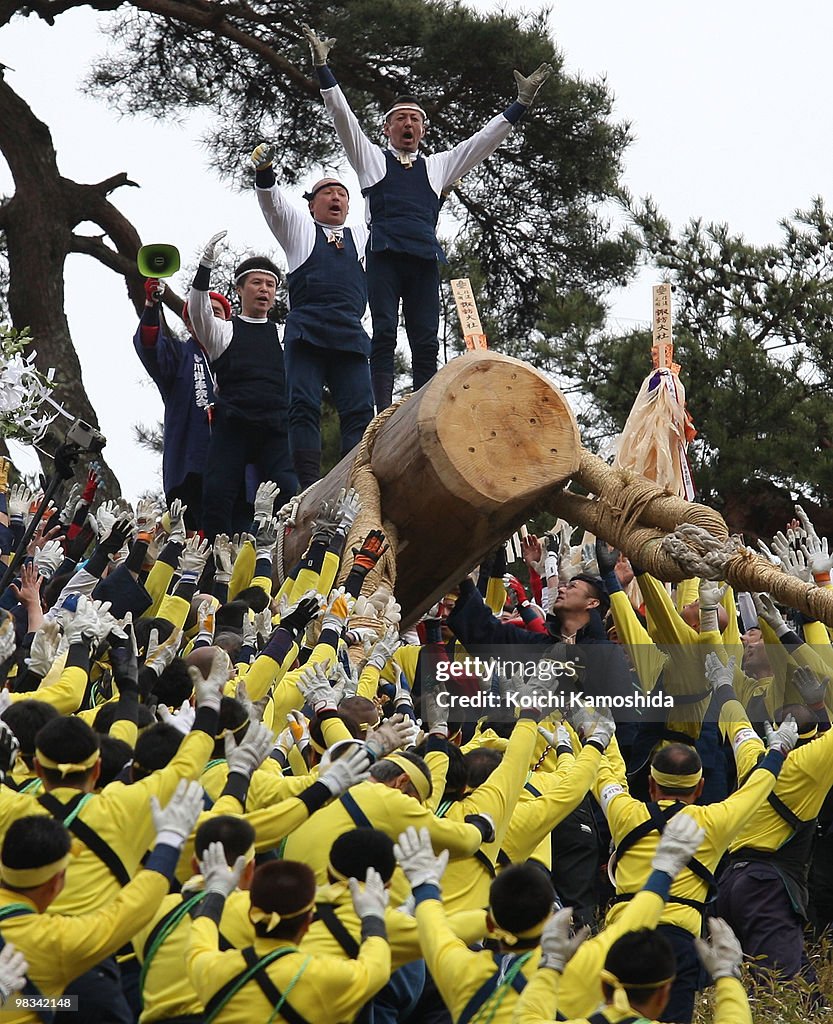 Onbashira Festival Takes Place