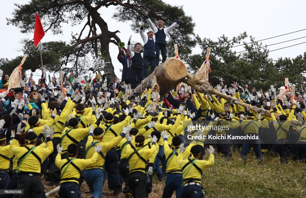 Onbashira Festival Takes Place